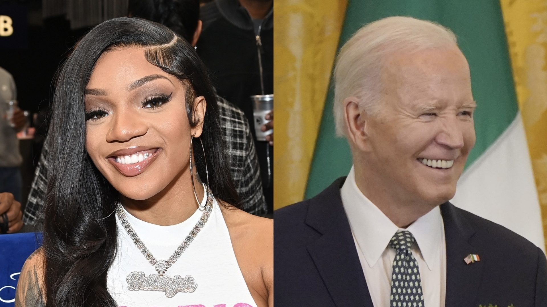 GloRilla Links Up With President Biden At The White House (Video)